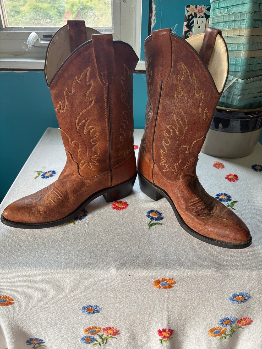 Old West Cowboy Boot Size 7